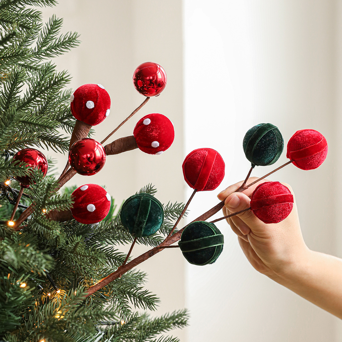 Home Improvement Store - Flocked Lollipop Ornament Soft Artificial Bouquet