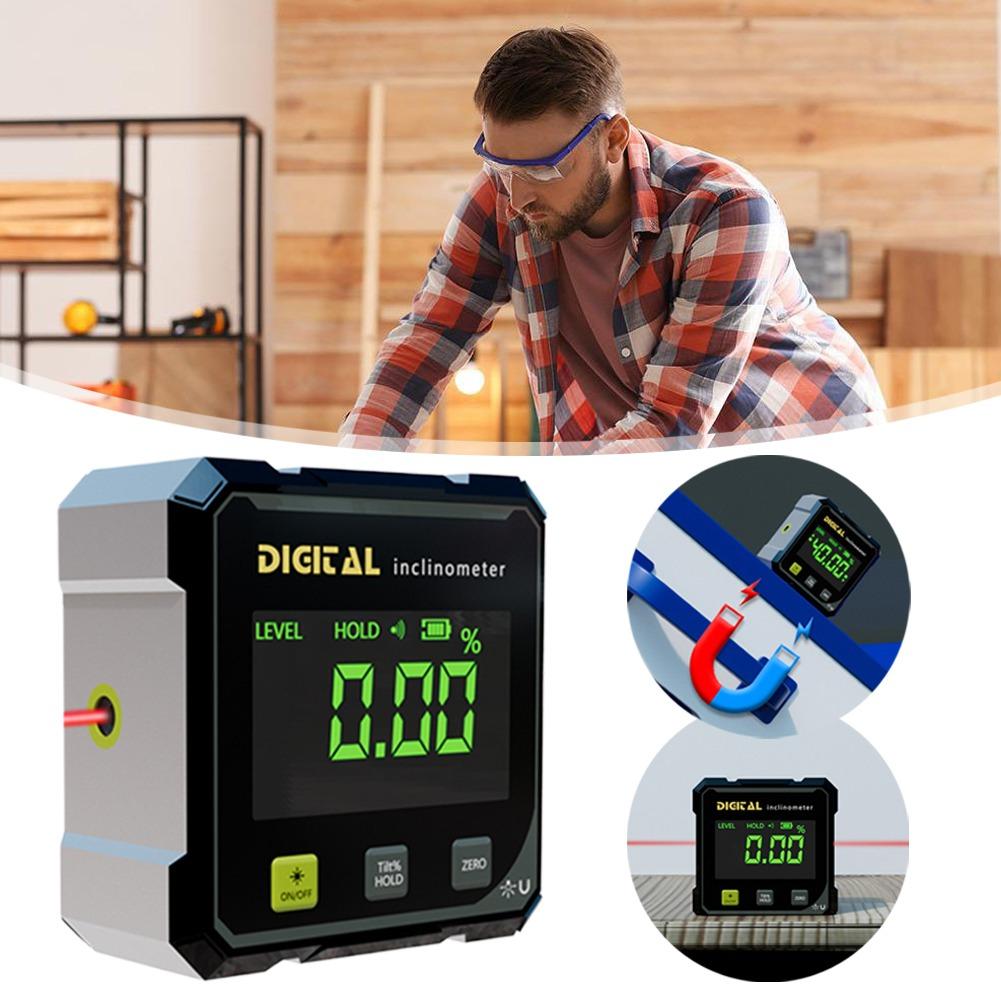 Level Laser Line - 360° Professional Protractor Inclinometer Digital Display