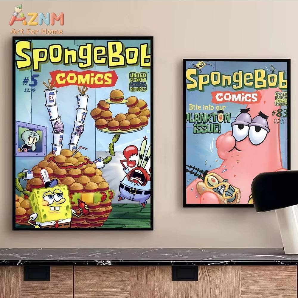 AZNM SpongeBob Comics Retro Ca - Home Improvement Kids บทวิจารณ์และราคา