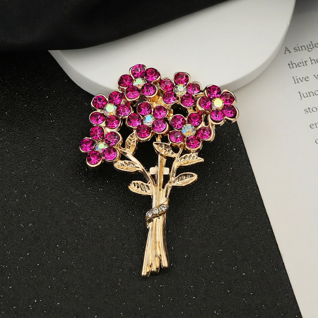 Fuchsia Rhinestone Brooch Roma - Home Improvement Store บทวิจารณ์และราคา